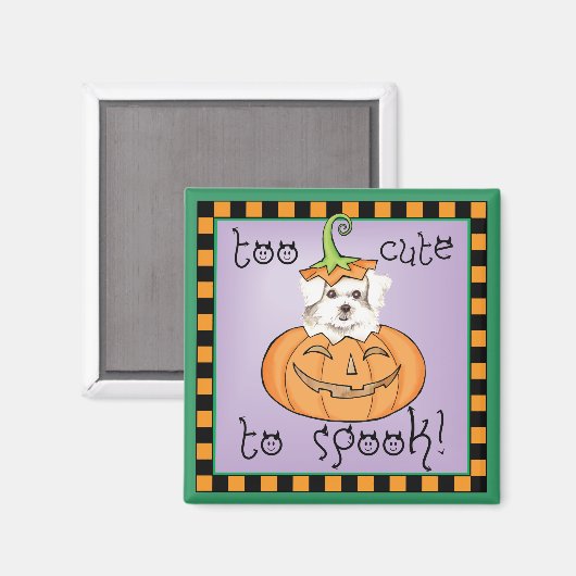 Halloween Maltese Magnet (Voorkant / Achterkant)