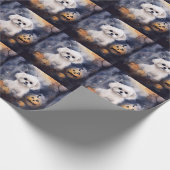 Halloween Maltese met pompoenen eng Cadeaupapier (Hoek)