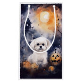 Halloween Maltese met pompoenen eng Klein Cadeauzakje (Voorkant)