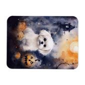 Halloween Maltese met pompoenen eng Magneet (Horizontaal)