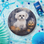 Halloween Maltese met pompoenen eng Papieren Bordje (Feest)