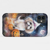Halloween Malti Tzu met pompoenen eng Case-Mate iPhone Case (Achterkant (horizontaal))