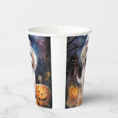 Halloween Malti Tzu met pompoenen eng Papieren Bekers (Links)