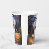 Halloween Malti Tzu met pompoenen eng Papieren Bekers (Rechts)