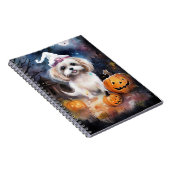 Halloween Malti Tzu Met Pompoenen Griezelen  Notitieboek (Rechterzijde)