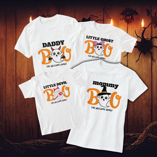 Halloween Mama Boo Devil Familie Matching T-shirt
