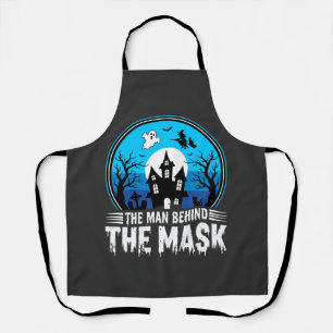 Halloween Man Achter het Masker Spelonk Schort