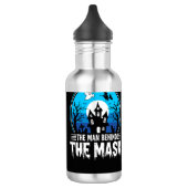 Halloween Man Achter het Masker Spookhuis Waterfles (Links)