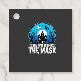 Halloween Man Behind the Mask Haunted House Bedankjes Labels