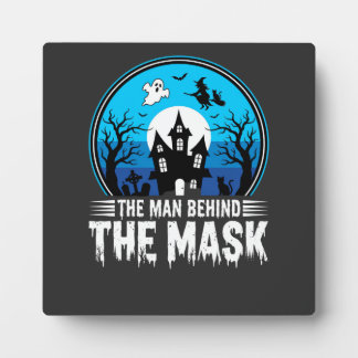 Halloween Man Behind the Mask Haunted House Fotoplaat