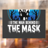 Halloween Man Behind the Mask Haunted House Raamsticker (Vel 2)