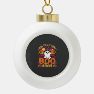 Halloween Man Dit Is Een Beetje Boe Blad Geest Ont Keramische Bal Ornament