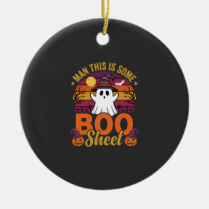 Halloween Man Dit Is Een Boze Geest Ontwerp Keramisch Ornament