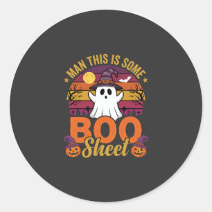 Halloween Man Dit Is Een Boze Geest Ontwerp Ronde Sticker