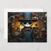 Halloween-Man Notitiekaartje (Voorkant / Achterkant)