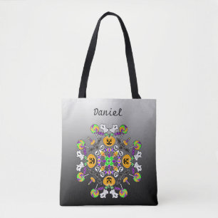 Halloween Mandala Ghosts, pompoenen, vleermuizen e Tote Bag