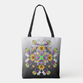 Halloween Mandala Ghosts, pompoenen, vleermuizen e Tote Bag (Achterkant)