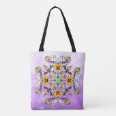 Halloween Mandala Ghosts, pompoenen, vleermuizen e Tote Bag (Achterkant)