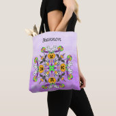 Halloween Mandala Ghosts, pompoenen, vleermuizen e Tote Bag (Dichtbij)