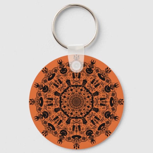 Halloween Mandala Sleutelhanger (Voorkant)