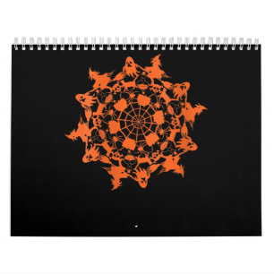 Halloween Mandala Spider Witch Ghost Skull Gift Kalender