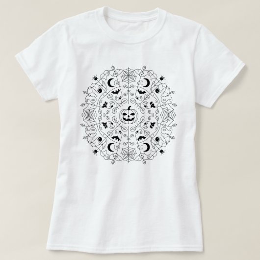 Halloween mandala T-shirt (Design voorkant)