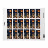 Halloween Maneschijnstrand Etiket (Full Sheet)