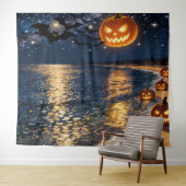 Halloween Maneschijnstrand Wandkleed (In Situ (horizontaal))