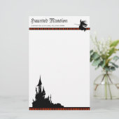 Halloween Mansion Stationery Briefpapier (Staand voorkant)