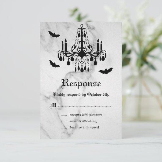 Halloween Marble RSVP (Staand voorkant)