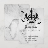 Halloween Marble RSVP Kaartje (Voorkant / Achterkant)