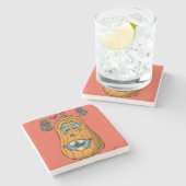 Halloween Marble Stone Onderzetter, pompoen Stenen Onderzetter (Zijkant)