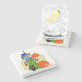 Halloween Marble Stone Onderzetter, Scarecrow Stenen Onderzetter (Zijkant)