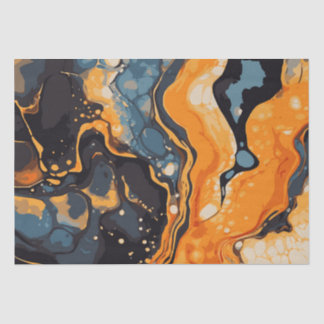 Halloween Marmeren Aquarel Swirl 14 Tissuepapier