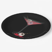 Halloween Martini met oogbol Papieren Bordje (Gekanteld)