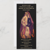 Halloween Masked Party volwassen zwart Kaart (Achterkant)