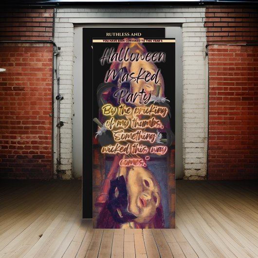 Halloween Masked Party volwassen zwart Kaart