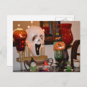Halloween Masker en Figurines Briefkaart (Voorkant / Achterkant)