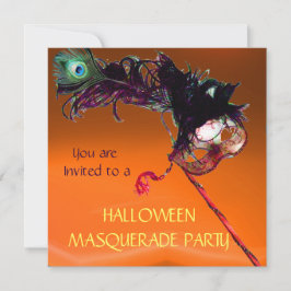 HALLOWEEN MASKERADE FEest,Geel Oranje Kaart