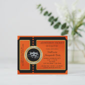 Halloween Maskerade Feest Ticket Kaart (Staand voorkant)