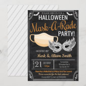 Halloween Maskerade Feest Uitnodiging (Voorkant / Achterkant)