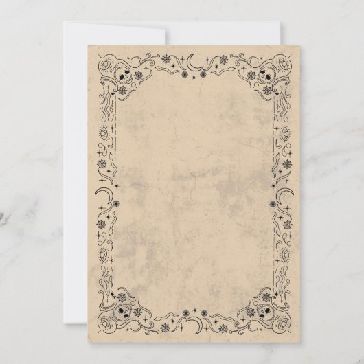 Halloween Maskerade Mask Ball Gothic Kaart (Achterkant)