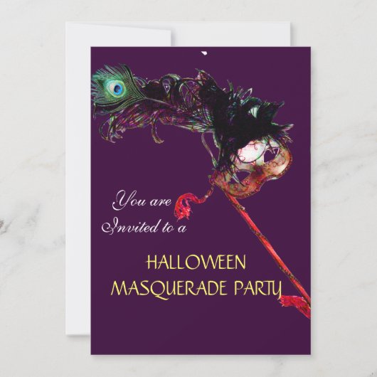 HALLOWEEN MASKERADENPARTY,Zwart Kaart (Voorkant)