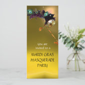 HALLOWEEN MASKERBAL, Geel Oranje Kaart (Staand voorkant)