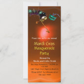 HALLOWEEN MASKERBAL, Geel Oranje Kaart (Achterkant)