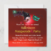 HALLOWEEN MASKERBAL, Rood Kaart (Achterkant)