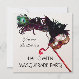 HALLOWEEN MASKERBAL, Zwart Goud Kaart
