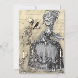 Halloween Masquerade Ball Invitation Kaart