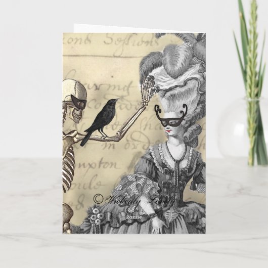 Halloween Masquerade Ball Kaart (Achterkant)