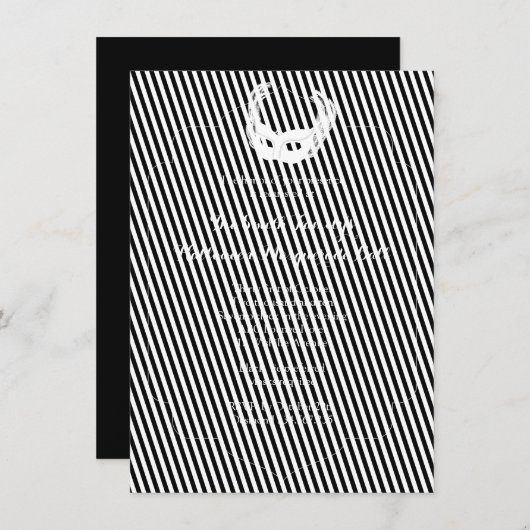 Halloween Masquerade Ball Kaart (Voorkant / Achterkant)